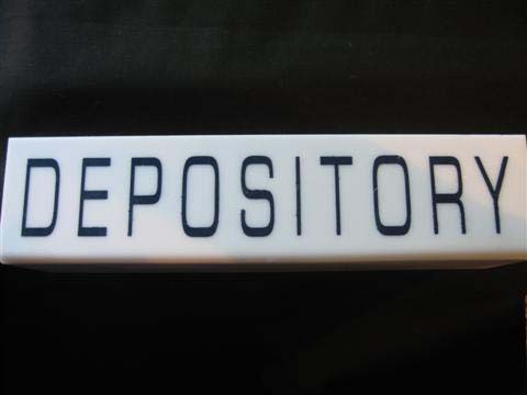 Depository Sign - Night Drop Light Cover